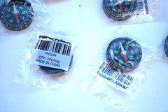 LOT 10 Mini Compass Clear Liquid filled Small Portable Outdoor 32mm DIAMETER