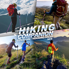 Hiking Poles Collapsible Trekking Poles – Aluminum Alloy 7075 Walking Sticks for