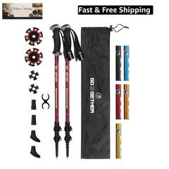 Aluminum Trekking Poles – Quick Adjustable Locks, Comfort Handle, Padded Stra…