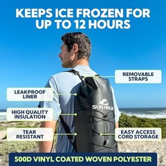 Floating Dry Bag Cooler – Roll Top Leak Proof Closure, Collapsible,