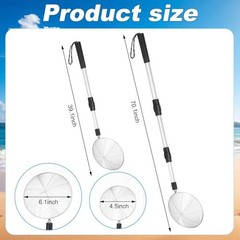 2 Pcs Full Size Beach Scoop Shovel Adjustable from 35″ to 64″ Sand Sifter for
