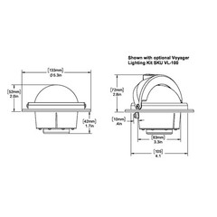 Ritchie Voyager Flush Mount Compass RU-90 3 in PowerDamp Dial