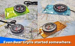 4pcs Multi-Colored Outdoors Magnetic Compass, Kids Hiking Gear Ideal for Boy …