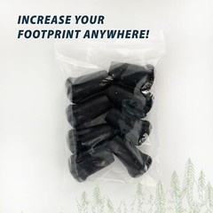Black Trekking Pole Tips Replacement 8pc/set Hiking Pole Tips Rubber Walking Pol