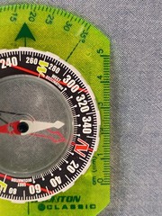 Brunton Classic Compass w/Optic Green Base. -used-