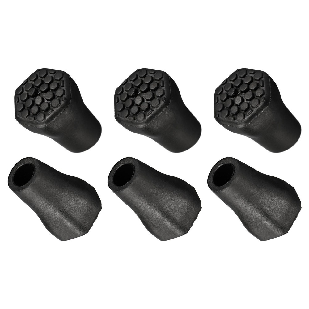6Pcs Trekking Pole Tips Climbing Ski Cane Tip Protectors Replacement Accessories