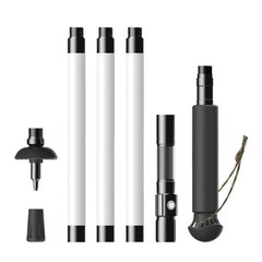 Aluminum Alloy Foldable Portable Charging Illuminated Hiking Pole With Built-in