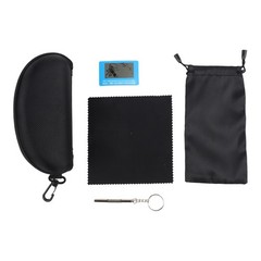 Travel Sunglasses Case Hard Shell Waterproof with Cleaning Cloth and Test Card