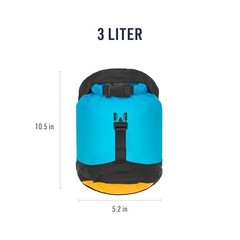 Sea to Summit eVac Ultra-Lightweight Compression Dry Bag, Atoll Blue 3 Liter