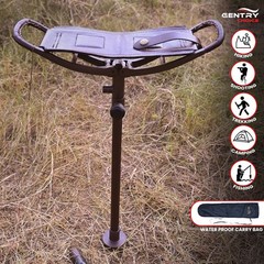 Outdoor Shooting Stick Spectator Adjustable Leather Walking Stick Fishing Stool