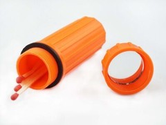3-IN-1 Waterproof Match Storage Box With Firestarter Flint And Signaling Mirror