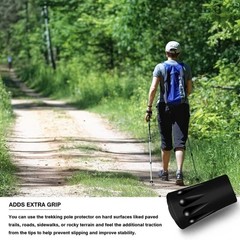 High-Quality Rubber Tips for Trekking and Skiing Poles – 10 Pack for Convenience