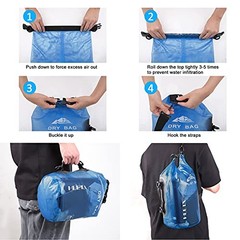 Waterproof Dry Bag for Women & Men – 5L//20L/30L/40L Roll Top 10L – Blue