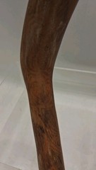 Natural Twisted Wood Hiking Stick – Handmade-Painted Design Initialed Look Read