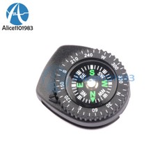 2PCS Mini Clear Liquid-filled Compass w/ Clip Outdoor Molle Backpack Pouches AL