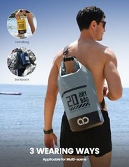 Waterproof Dry Bag with Phone Pouch – 5L/10L//30L/40L 20L Blueish Gray