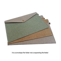 Durable File Folder Document Holder Portfolio Envelope Felt A4 Beige and Brown