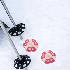 2 Pcs Walking Stick Holders Snow Basket Tips for Poles Hiking and Mud