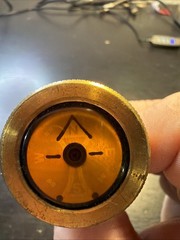 Old Brass Long Stem Pin On Compass Liquid Filled Germany Camping Hunting