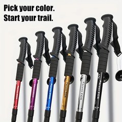 Trekking Poles Nordic Walking Hiking Sticks Anti-shock Adjustable Alpenstock US