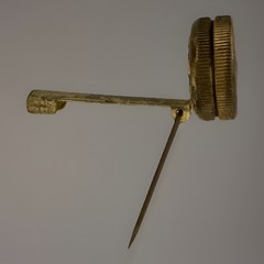 Germany Brass Pin On Belt Field Compass c.1939-1945 Working Hunting Backpacking
