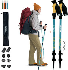 Carbon Fiber Hiking Stick 2 Pack – Professional Grade, Collapsible Trekking & Wa
