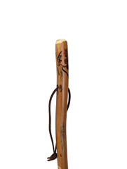 Walking Stick, Dog Carving, Hand-carved Hardwood Hiking Staff, Made in USA