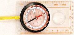 Survival Map Compass with Ruler Travelers Camping Hiking Emergency Liquid Filled