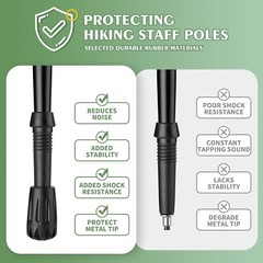 Durable Replacement Rubber Tips for Trekking Poles – Universal Anti-Slip Hiking