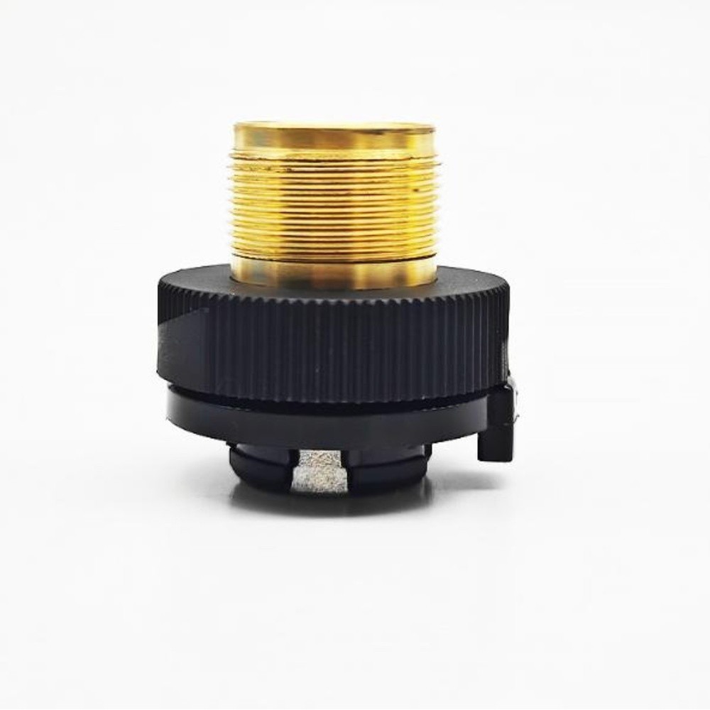 Brass CGA600 to Butane Gas Adapter with Auto Shut Off Compact 103g Design