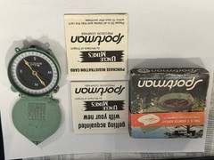 Vintage UNCLE MIKE’S PRECISION COMPASS W Original Box Counter Display Tag Insert