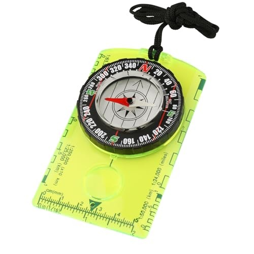 Compass Hiking Survival, Wilderness Survival Compass for Kids- Magnetic green