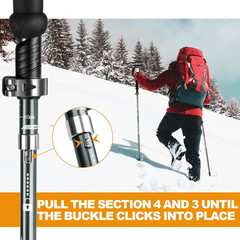 Hiking Poles – Aluminum Alloy 7075 Trekking Poles Collapsible with Telescopic,Li