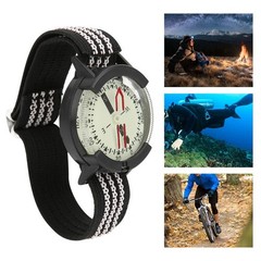 Outdoor Waterproof Compass Luminous Adjustable Dial Watch for Camping Diving