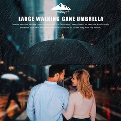 Height Adjustable Walking Cane Umbrella – Heavy Duty Tungsten Steel, Ideal for H