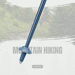 Decathlon Trekking/Hiking Pole Stick MT100 (Adjustable Push-Pin, Compact Design)