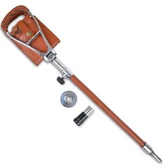 Outdoor Shooting Stick Spectator Japanese Adjustable Leather Walking Seat Tan