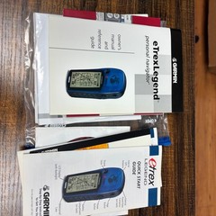 Garmin eTrex Legend Handheld GPS Navigator Bundle Blue Case Mount Cables Manual