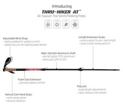 Thru-Hiker All Terrain Trail Series Trekking Poles Hiking and Backpacking