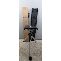 Step2Gold Ta-Da Chair Series 2 Walking Cane Foldable Chair 36.2″ Black 12092