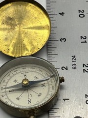 VTG Lot 3 Compasses. 2 Made In Germany, Other Japan brass , Metal, Leather