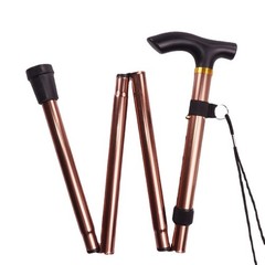 Five-section retractable elderly crutches tourism mountain climbing crutches