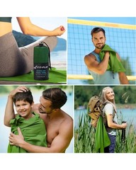 Fit-Flip Microfiber Towel/Shower Towel 70×140 cm, Dark Green