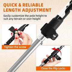 2-Pack Ultralight Trekking Poles – Compact & Durable Hiking Support for Families