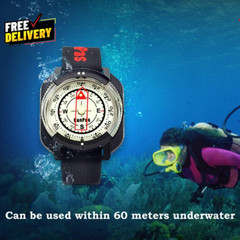 Diving Sighting Wrist Compass for Outdoor Orienteering Mountaineering Hiking