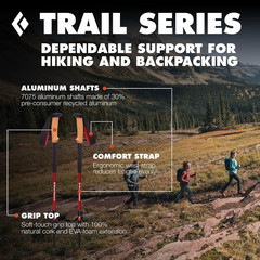 Trail Trekking Poles (Pair), Lightweight, Aluminum, Hiking