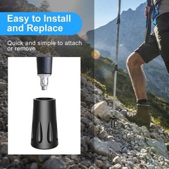 8 Pcs Universal Anti-Slip Trekking Pole Tips for Hiking & Walking Sticks