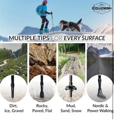 EQUIPEAK Hiking Foldable Trekking Poles Lightweight & Adjustable – Quick Lock