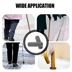 2Pcs Thicken Grey Crutch Handle Grips Nonslip Comfortable Grip for Daily Use