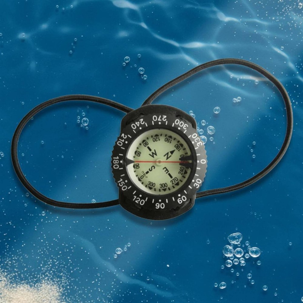 Bungee Compass Lightweight Liquid-Filled Compass Easy to Read for Divers